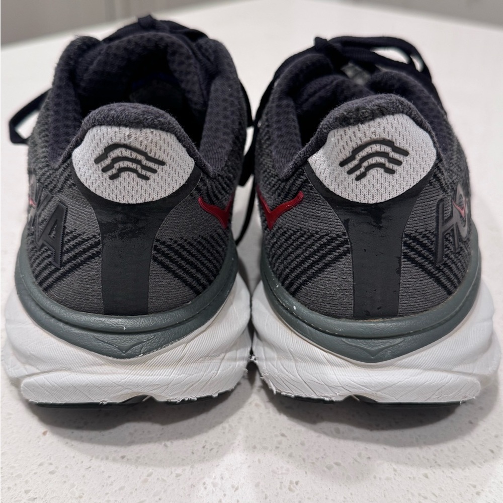 Hoka Clifton 9 Men's Size 7.5 D - Black/Grey Running Shoes - Picture 4 of 8